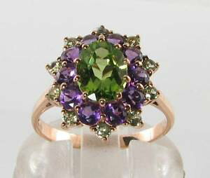 yzlbNX@[YS[hyhbgAWXgA[fRCNX^Ot[TCYlush 9k 9ct rose gold peridot amethyst art deco ins cluster ring free resize