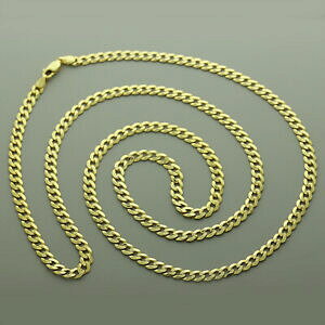 �y���������z�l�b�N���X�@�S�[���h�C�^���A�`�F�[���� listing hallmarked 9ct gold italian bevelled curb chain 18 4mm rrp 340 r2