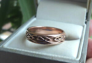 yzlbNX@clogauEF[Y9ctPgannwyl TCYpclogau welsh 9ct rose gold celtic eternal love annwyl ring size p
