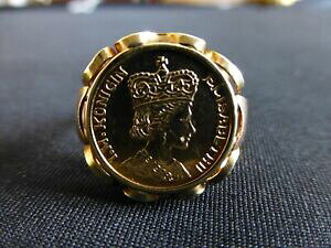 �y���������z�l�b�N���X�@ring with gold coinqueen elisabeth ii14k585yellow and red gold coin ringring with gold coin queen elisabeth ii 14k 585 yel