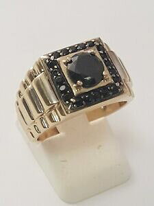 yzlbNX@S[hTt@CAOt1 vibrant 14ct gold sapphire gemstone ring full hallmark