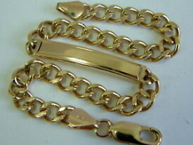 【送料無料】ネックレス　boysgents solid 9ct gold narrow identity curbbracelet 775inchesboys gents solid 9ct gold narrow identity curb bracelet