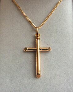 yzlbNX@`F[AvC`NXZgNXgt@[, cased, 9ct gold curb chain, 20, 22 amp; 24 inch with cross or st christopher