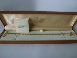 �y���������z�l�b�N���X�@�S�[���h�C�G���[���[�Y�S�[���h�o�[�u���X���b�gclogau gold, 9ct yellow amp; rose gold tbar charm bracelet, 7 34