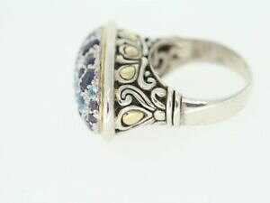 yzlbNX@JX^ChfUCi[X^[Ogp[YAWXgOcustom made designer look sterling 18k topaz amp; amethyst ring sz 7