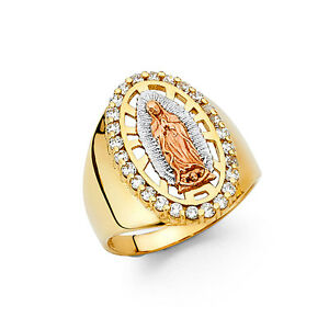 驚きの価格ネックレス　ゴールドリング14k tricolor gold guadalupe ring ejrg1402