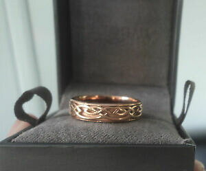yzlbNX@clogauEF[Y9ctPgannwylO TCYmclogau welsh 9ct rose gold celtic eternal love annwyl ring size m