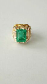 【送料無料】ネックレス　エメラルドシルバーリングstunning high quality emerald silver ring