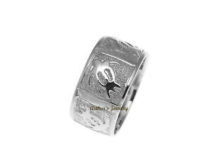 �y���������z�l�b�N���X�@14ksolid white gold 10mm custom made hawaiian honuturtle personalized ring14k solid white gold 10mm custom made hawaiian h