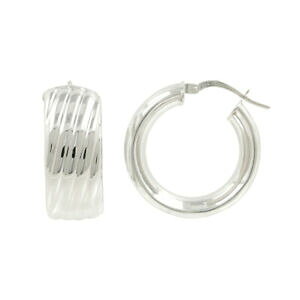yzlbNX@fB[X_kzCgS[heNX`[huEht[vCOladies modern 14k white gold textured ribbed round hoop earrings 21mm