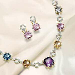 �y���������z�l�b�N���X�@�p�[�e�B�[�S�[���hset, for party, wedding, birthday, of gold and legitimate stones certificate