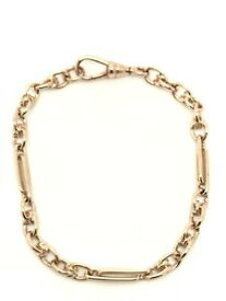 【送料無料】ネックレス　ローズゴールドビンテージアルバートブレスレットソリッドファンシーリンク9ct rose gold vintage albert bracelet solid fancy links 75 1115g