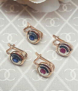 yzlbNX@A[fR[YS[hTt@CAr[^[QbgCOart deco inspired 9ct rose gold amp; sapphire or ruby target earrings