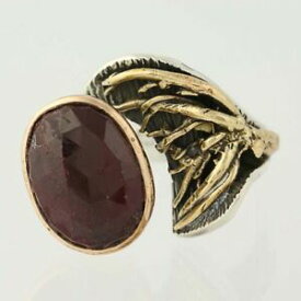 【送料無料】ネックレス　ボリングルビースターリングシルバーブロンズサイズ handmade bora ring ruby sterling silver bronze size 7 adjustable chunky