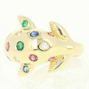 yzlbNX@EhhtBJbgOkS[hr[Tt@CAGh57ctw round cut multigemstone dolphin ring 18k gold ruby sapphire emerald