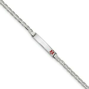 yzlbNX@kzCgS[hGiAJ[NuXbg14k white gold medical red enamel anchor link id bracelet