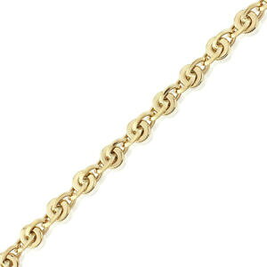 yzlbNX@68mm9ctS[hh[icN7519cmladies 9ct gold 68mm oval circle donut link bracelet 75 19cm