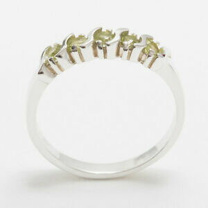 yzlbNX@\bhzCgS[hyhbgOTCYsolid 14ct white gold natural peridot womens eternity ring sizes j to z