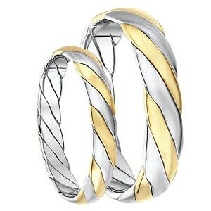 yzlbNX@S[hnhCh{bNXZbg9ct twocolour gold hand made wedding rings 4mm amp; 5mm box set