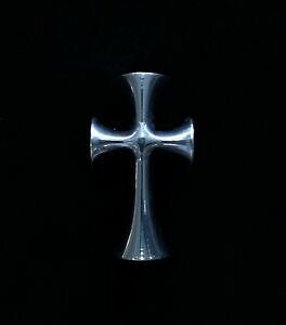 �y���������z�l�b�N���X�@�r�U���`���u���^�j�A�V���o�[9581000byzantine cross rib very heavy britannia silver 9581000 purer than sterling