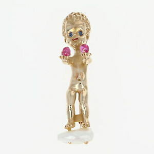 yzlbNX@u[`CG[S[hobNp[r[Tt@CAchild brooch 14k yellow gold cultured baroque pearl, rubies, sapphires