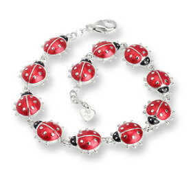 【送料無料】ネックレス　ニコールスターリングシルバーガラスエナメルブレスレットnicole barr sterling silver and vitreous enamel ladybirdladybug bracelet