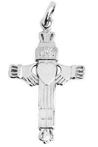 �y���������z�l�b�N���X�@14ct claddagh�y���_���g�l�b�N���X�z���C�g�S�[���h18�`�F�[��