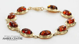 【送料無料】ネックレス　イタリアゴールドイギリス￥クラシックバルトブレスレットitalian made classic baltic amber bracelet in 9ct gold gbr134 rrp775