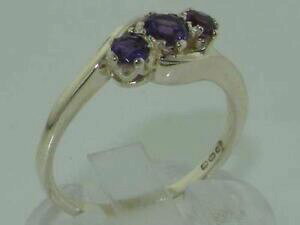 yzlbNX@zCgS[hAWXgOTCY18ct 750 white gold natural amethyst womens trilogy ring sizes j to z