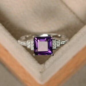yzlbNX@AWXgO\bhkzCgS[hOTCYamethyst 190 ct gemstone rings solid 14k white gold ring size j k m n