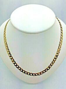 �y���������z�l�b�N���X�@�C�G���[�\���b�h�S�[���h�`�F�[�� listing9ct yellow solid gold curb chain 24