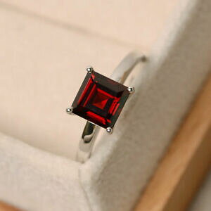 yzlbNX@K[lbg\bhzCgS[hTCY150 ct natural garnet gemstone wedding ring 14k solid white gold size m n o p