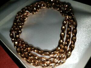 �y���������z�l�b�N���X�@�r�N�g���A���[�Y�S�[���h�\���b�h�`�F�[��victorian 9ct rose gold solid chain stunning 132grms
