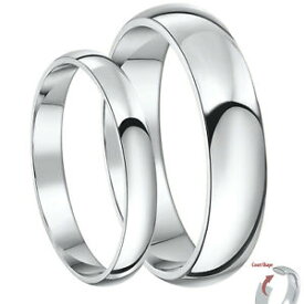 【送料無料】ネックレス　パラジウムコートbrand palladium his amp; hers 3amp;5mm 4amp;6mm court shaped wedding rings