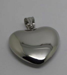 �y���������z�l�b�N���X�@kt�z���C�g�S�[���h�n�[�g�y���_���ggenuine 9kt 9ct huge extra large white gold heart pendant