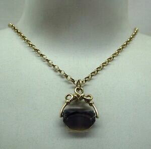 yzlbNX@9ctNI[cy_g`F[lovely heavy 9ct gold and smokey quartz spinner pendant and chain