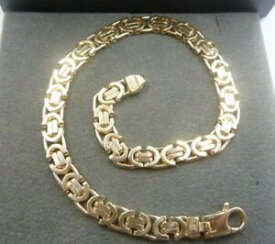 【送料無料】ネックレス　9ctビザンチンリンク812135グラムsolid 9ct gold flat byzantine link bracelet 8 12 135 grams