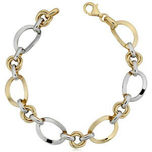 yzlbNX@kzCgS[hCG[S[hI[oNfB[XuXbg14k white and yellow gold oval link womens bracelet, 75