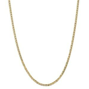 yzlbNX@CG[S[h\bhAJ[`F[uX^[NXv14k yellow gold 3mm solid concave anchor chain w lobster clasp 16 24