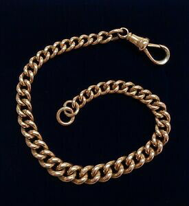�y���������z�l�b�N���X�@�A���o�[�g�u���X���b�g���[�Y�S�[���h listingantique c1924 albert bracelet solid 9ct rose gold length 8in 203cm 195g