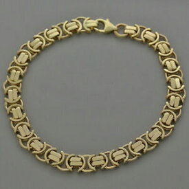 【送料無料】ネックレス　ゴールドレディースビザンチンブレスレット￥uk hallmarked 9ct gold ladies byzantine bracelet 7 8mm 16g rrp 680 b19_7