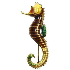 �y���������z�l�b�N���X�@�G�i����k�S�[���h�u���[�` listingmulticolor enamel 14k gold seahorse brooch