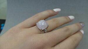 yzlbNX@sNkzCgS[hgp[YOpink quartz ring with 12mm cabachon 18k white gold 485 ct natural topaz