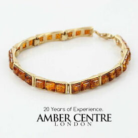 【送料無料】ネックレス　イタリアゴールドイギリス￥ユニークバルトブレスレットitalian made unique baltic amber bracelet in 9ct gold gbr133 rrp900