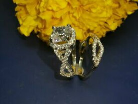 【送料無料】ネックレス　リアルホワイトゴールドセット250ct forever cushioncut bridal set engagement ring 14k real white gold