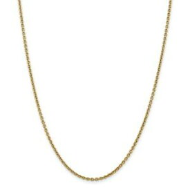 【送料無料】ネックレス　22mm14kイェローゴールドケーブルリンクチェーンwロブスター162414k yellow gold 22mm solid polished cable link chain w lobster clasp 16 24