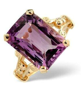 �y���������z�l�b�N���X�@9ct�S�[���h830ct�A���W�X�g9ct gold 830ct amethyst ring