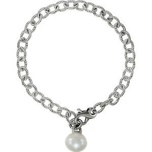 �y���������z�l�b�N���X�@�p�^�[�������N�T�E�X�V�[�p�[���u���X���b�g�J�X�^��sterling silver patterned link paspaley south sea pearl bracelet custom