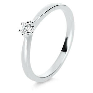 �y���������z�l�b�N���X�@�z���C�g�S�[���h�����Owomens ring from 585 gold white 6erkrappe with brilliant 0,16 ct twsi