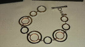 【送料無料】ネックレス　ウェールズスターリングシルバーローズゴールドブレスレット￥welsh clogau sterling silver amp; rose gold 7 ripples bracelet rrp 760